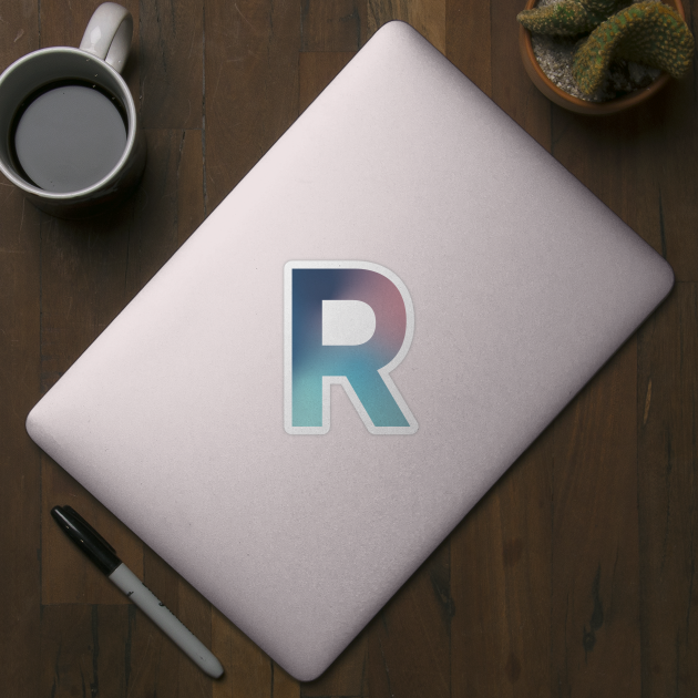 Gradient Letter R Initial Alphabet by murialbezanson